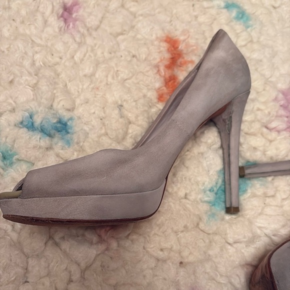 Coach Selma Pump 8 B Gray Suede Heels - Picture 11 of 14